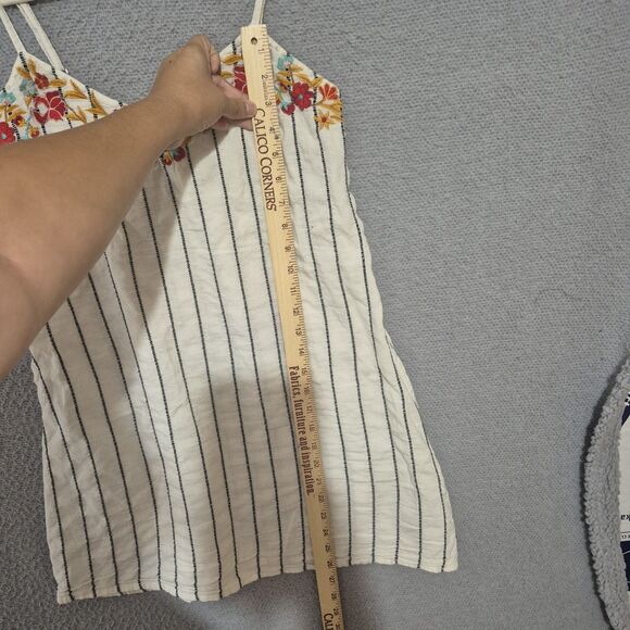 World Market Women's Mini Embroidered Boho Tank Top Dress S/M - Picture 8 of 8